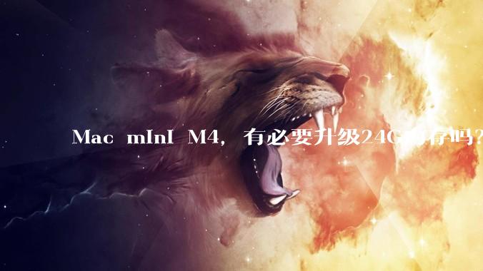 Mac mini M4，有必要升级24G内存吗？